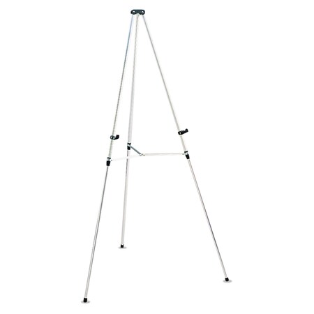 Quartet® Lightweight Telescoping Tripod Easel, 38" to 66" High, Aluminum, Silver 50E